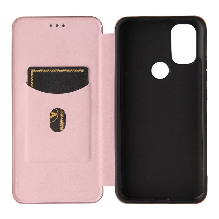 For Blackview A70 (2021) Carbon Fiber Texture Horizontal Flip TPU + PC + PU Leather Case with Card Slot