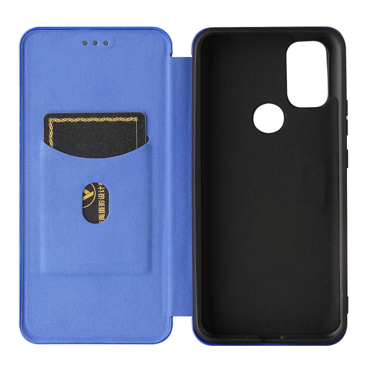 For Blackview A70 (2021) Carbon Fiber Texture Horizontal Flip TPU + PC + PU Leather Case with Card Slot