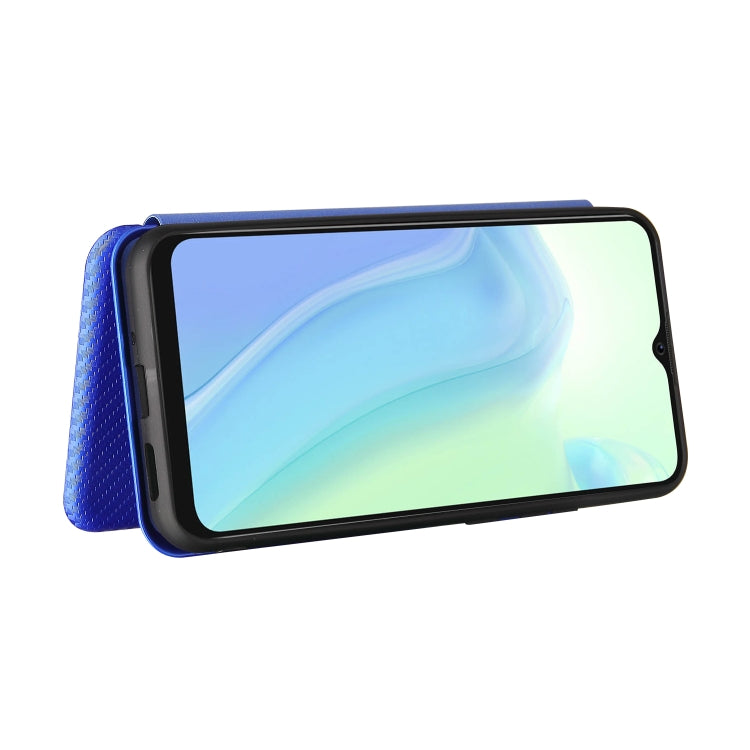 For Blackview A70 (2021) Carbon Fiber Texture Horizontal Flip TPU + PC + PU Leather Case with Card Slot