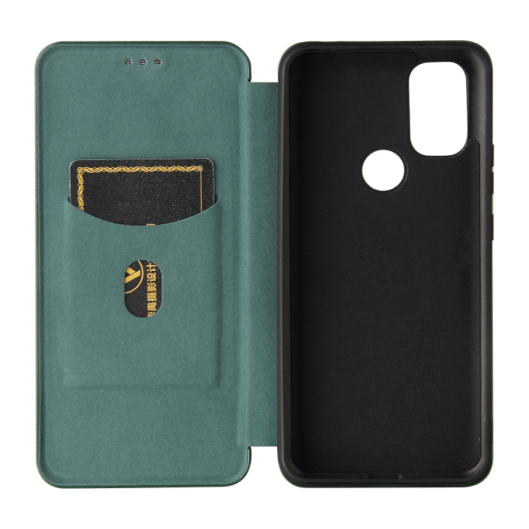 For Blackview A70 (2021) Carbon Fiber Texture Horizontal Flip TPU + PC + PU Leather Case with Card Slot