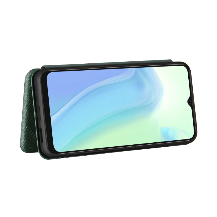 For Blackview A70 (2021) Carbon Fiber Texture Horizontal Flip TPU + PC + PU Leather Case with Card Slot