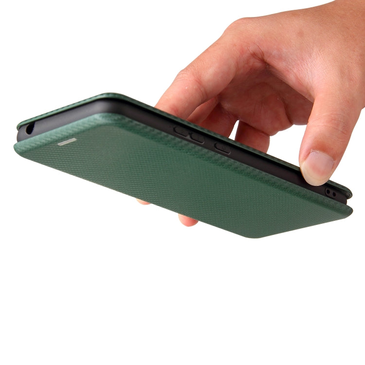 For Blackview A70 (2021) Carbon Fiber Texture Horizontal Flip TPU + PC + PU Leather Case with Card Slot