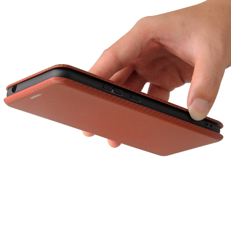 For Blackview A70 (2021) Carbon Fiber Texture Horizontal Flip TPU + PC + PU Leather Case with Card Slot