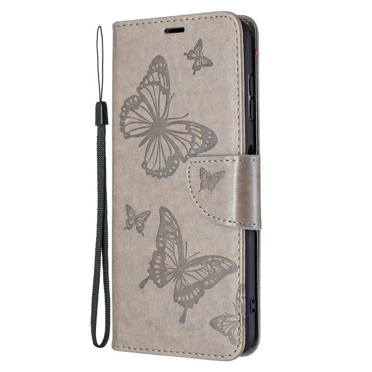 For Nokia G20 / G10 Embossing Two Butterflies Pattern Horizontal Flip PU Leather Case with Holder & Card Slot & Wallet & Lanyard
