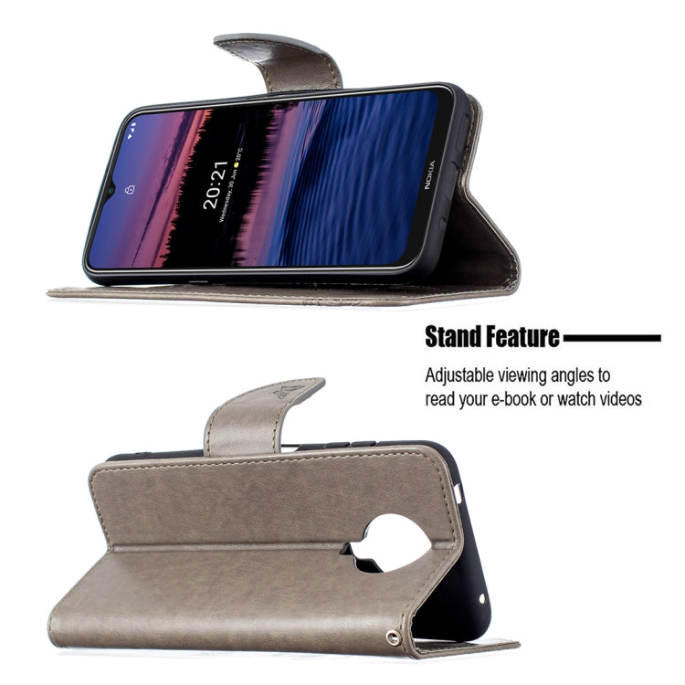 For Nokia G20 / G10 Embossing Two Butterflies Pattern Horizontal Flip PU Leather Case with Holder & Card Slot & Wallet & Lanyard