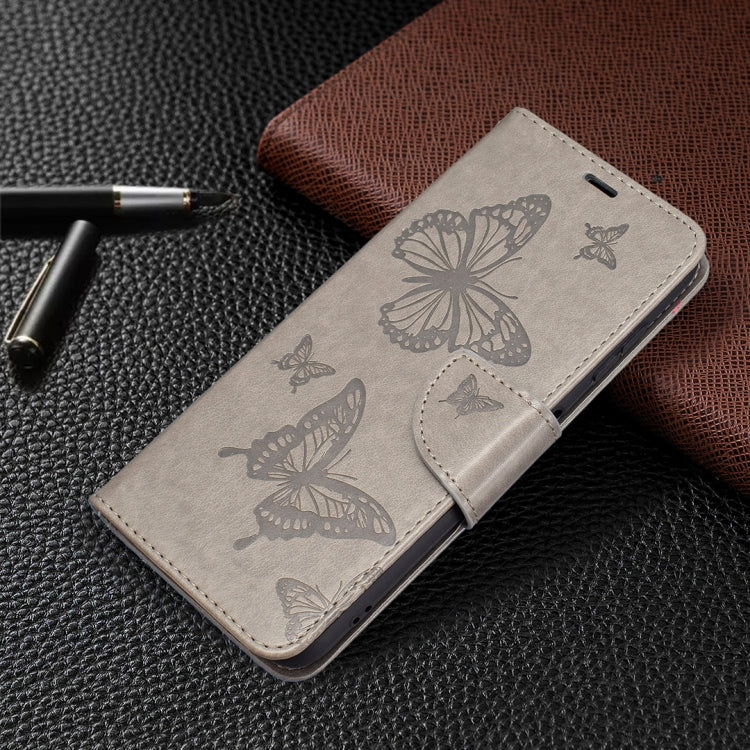 For Nokia G20 / G10 Embossing Two Butterflies Pattern Horizontal Flip PU Leather Case with Holder & Card Slot & Wallet & Lanyard