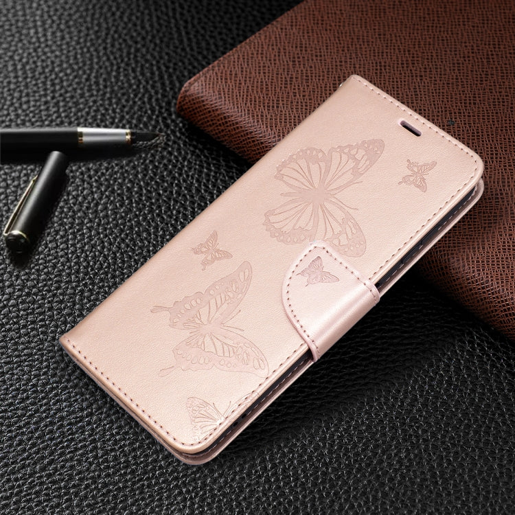 For Nokia G20 / G10 Embossing Two Butterflies Pattern Horizontal Flip PU Leather Case with Holder & Card Slot & Wallet & Lanyard