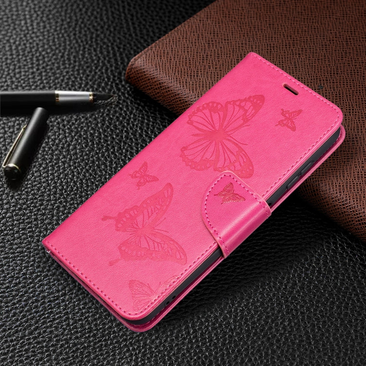 For Nokia G20 / G10 Embossing Two Butterflies Pattern Horizontal Flip PU Leather Case with Holder & Card Slot & Wallet & Lanyard
