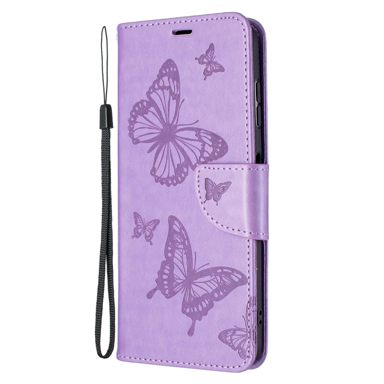 For Nokia G20 / G10 Embossing Two Butterflies Pattern Horizontal Flip PU Leather Case with Holder & Card Slot & Wallet & Lanyard
