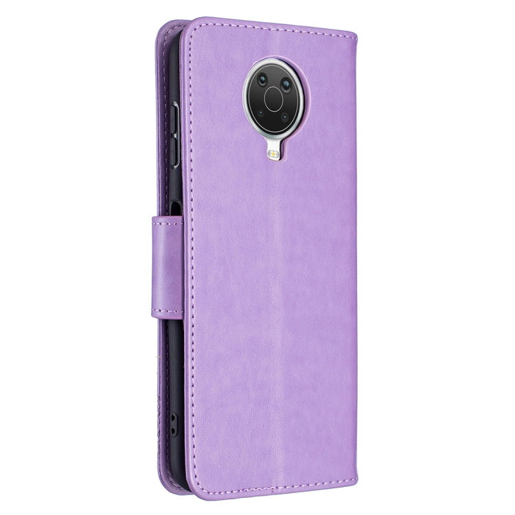 For Nokia G20 / G10 Embossing Two Butterflies Pattern Horizontal Flip PU Leather Case with Holder & Card Slot & Wallet & Lanyard