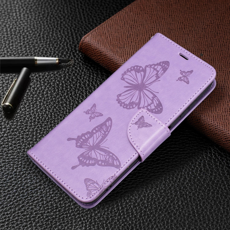 For Nokia G20 / G10 Embossing Two Butterflies Pattern Horizontal Flip PU Leather Case with Holder & Card Slot & Wallet & Lanyard