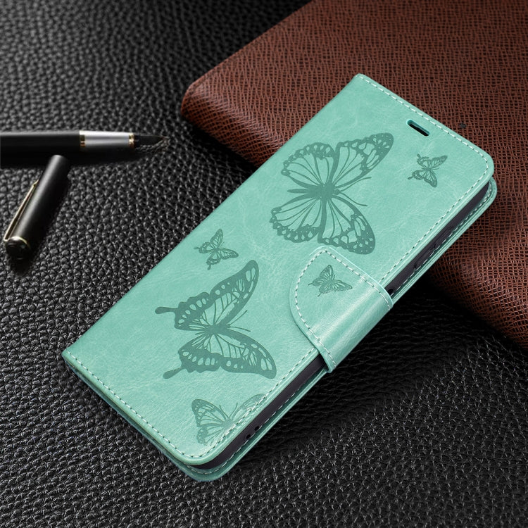 For Nokia G20 / G10 Embossing Two Butterflies Pattern Horizontal Flip PU Leather Case with Holder & Card Slot & Wallet & Lanyard