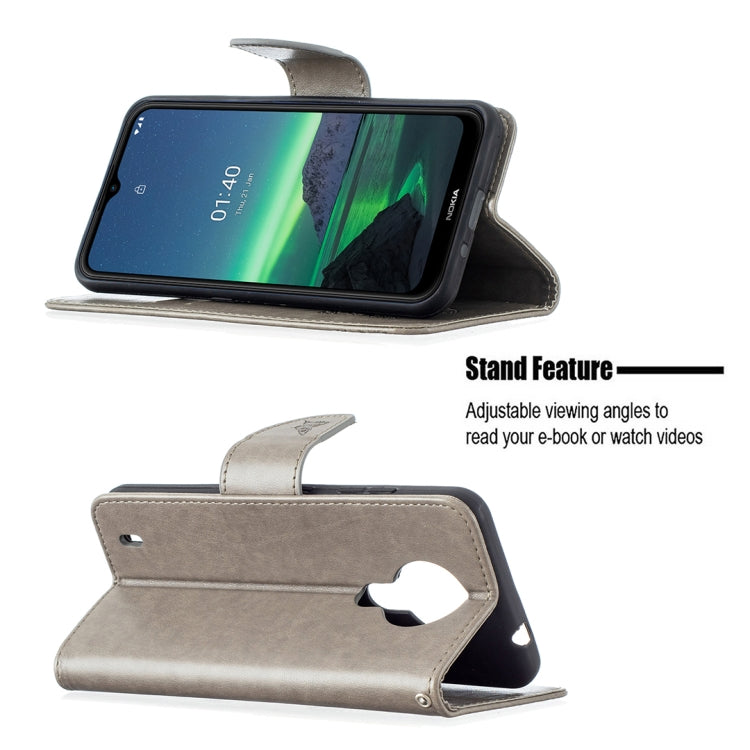 For Nokia 1.4 Embossing Two Butterflies Pattern Horizontal Flip PU Leather Case with Holder & Card Slot & Wallet & Lanyard