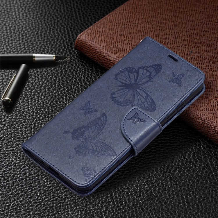 For Nokia 1.4 Embossing Two Butterflies Pattern Horizontal Flip PU Leather Case with Holder & Card Slot & Wallet & Lanyard