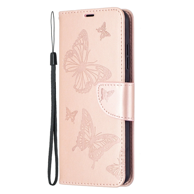 For Nokia 1.4 Embossing Two Butterflies Pattern Horizontal Flip PU Leather Case with Holder & Card Slot & Wallet & Lanyard