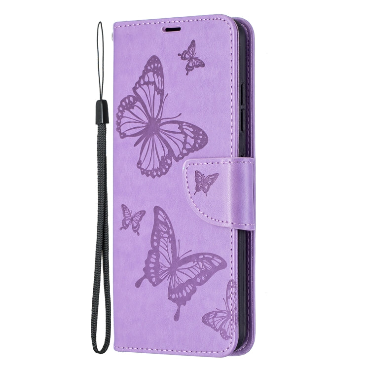 For Nokia 1.4 Embossing Two Butterflies Pattern Horizontal Flip PU Leather Case with Holder & Card Slot & Wallet & Lanyard