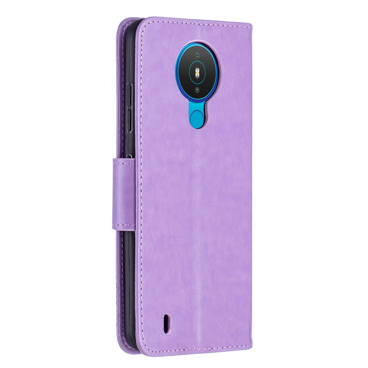 For Nokia 1.4 Embossing Two Butterflies Pattern Horizontal Flip PU Leather Case with Holder & Card Slot & Wallet & Lanyard