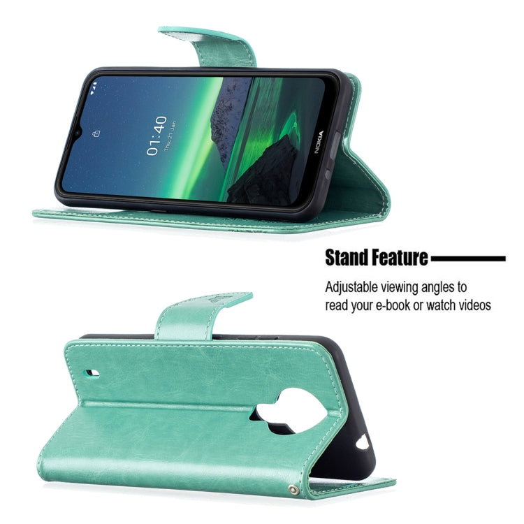 For Nokia 1.4 Embossing Two Butterflies Pattern Horizontal Flip PU Leather Case with Holder & Card Slot & Wallet & Lanyard
