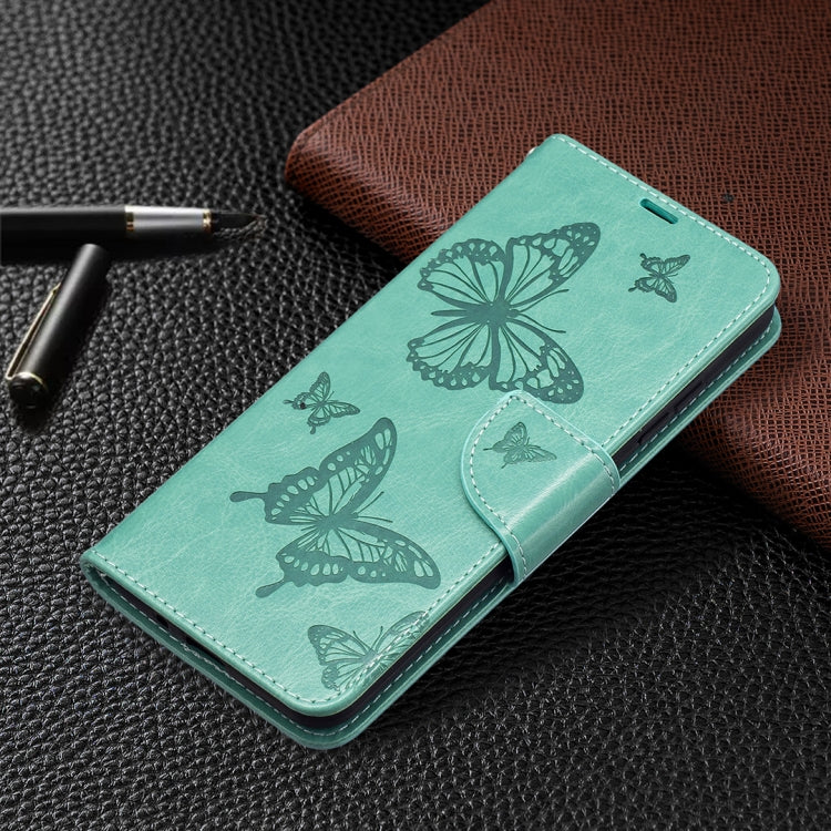 For Nokia 1.4 Embossing Two Butterflies Pattern Horizontal Flip PU Leather Case with Holder & Card Slot & Wallet & Lanyard