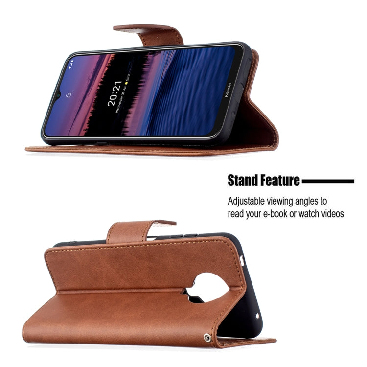 For Nokia G20 / G10 Retro Lambskin Texture Pure Color Horizontal Flip PU Leather Case with Holder & Card Slots & Wallet & Lanyard
