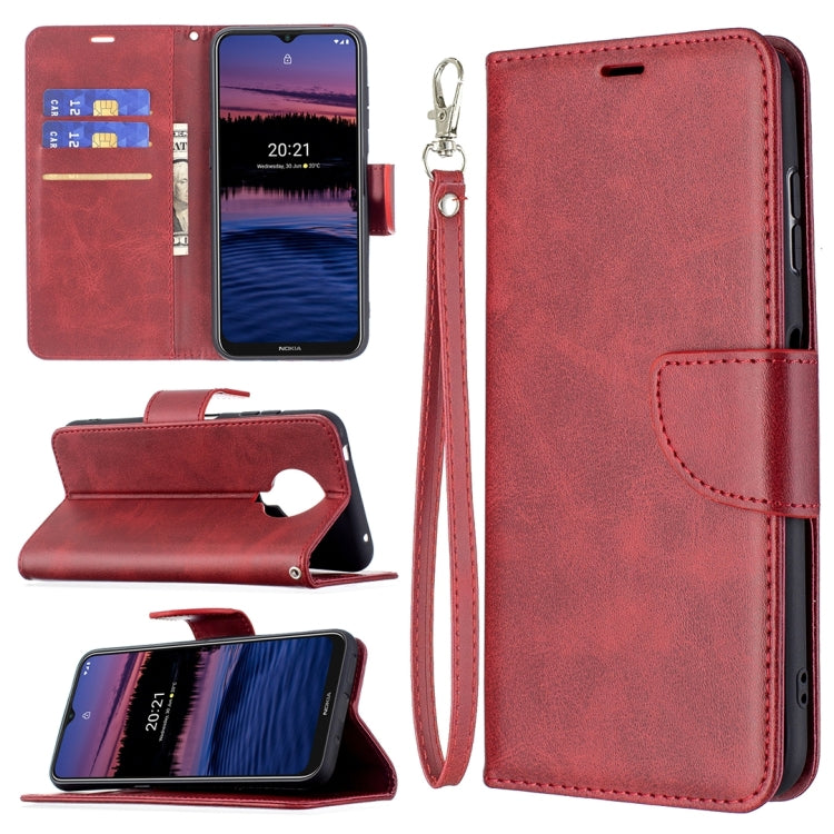 For Nokia G20 / G10 Retro Lambskin Texture Pure Color Horizontal Flip PU Leather Case with Holder & Card Slots & Wallet & Lanyard