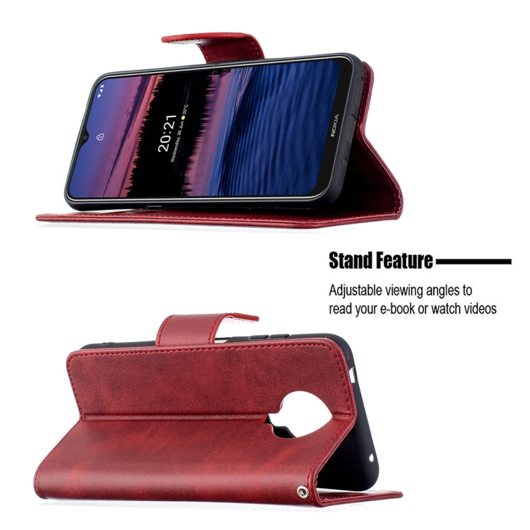 For Nokia G20 / G10 Retro Lambskin Texture Pure Color Horizontal Flip PU Leather Case with Holder & Card Slots & Wallet & Lanyard