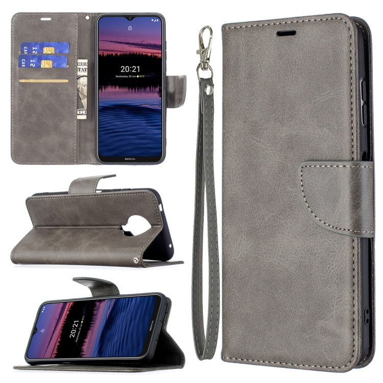 For Nokia G20 / G10 Retro Lambskin Texture Pure Color Horizontal Flip PU Leather Case with Holder & Card Slots & Wallet & Lanyard