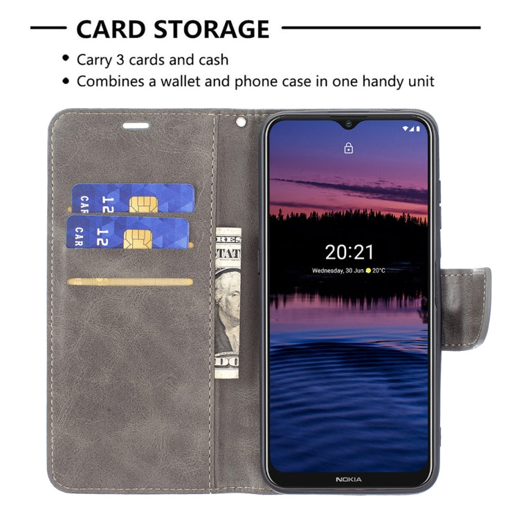 For Nokia G20 / G10 Retro Lambskin Texture Pure Color Horizontal Flip PU Leather Case with Holder & Card Slots & Wallet & Lanyard