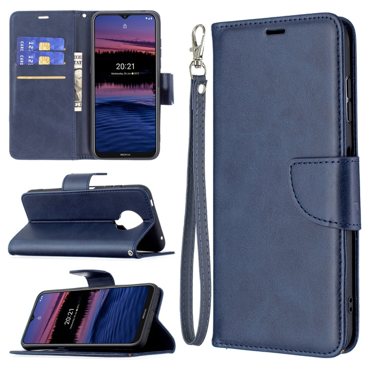 For Nokia G20 / G10 Retro Lambskin Texture Pure Color Horizontal Flip PU Leather Case with Holder & Card Slots & Wallet & Lanyard