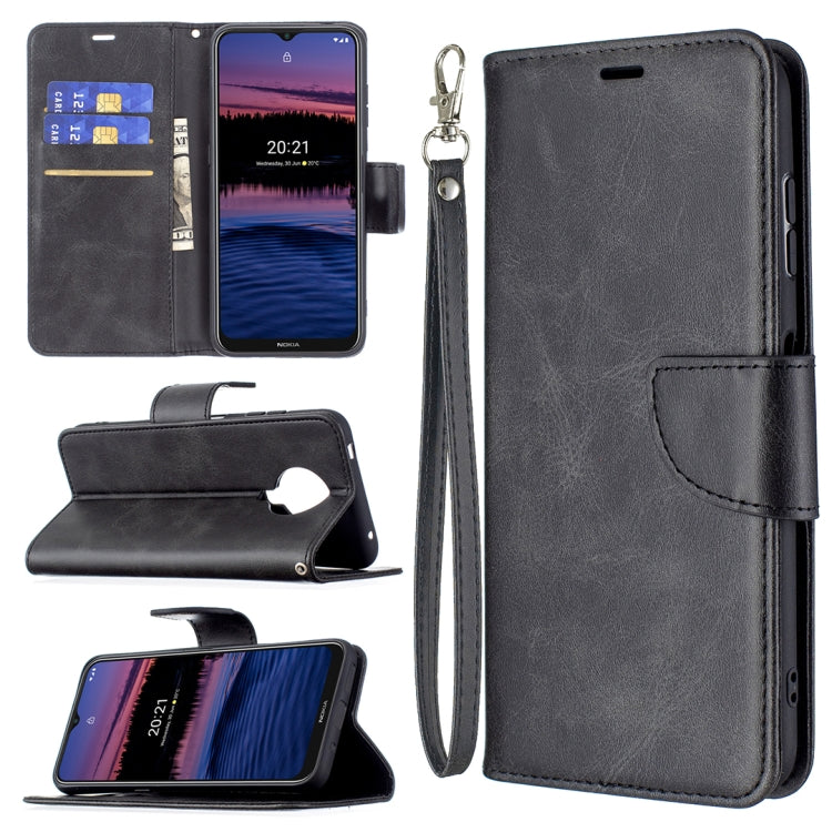 For Nokia G20 / G10 Retro Lambskin Texture Pure Color Horizontal Flip PU Leather Case with Holder & Card Slots & Wallet & Lanyard