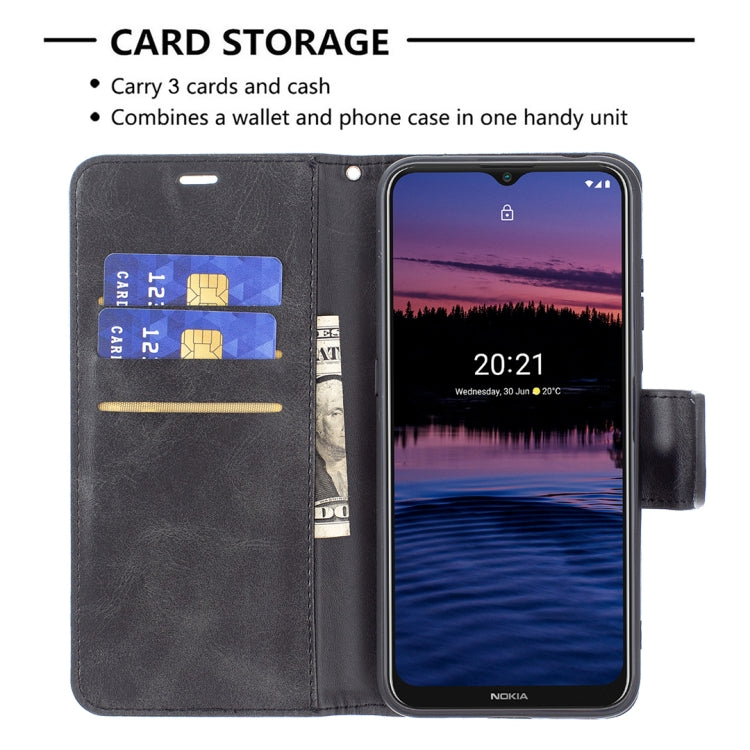 For Nokia G20 / G10 Retro Lambskin Texture Pure Color Horizontal Flip PU Leather Case with Holder & Card Slots & Wallet & Lanyard