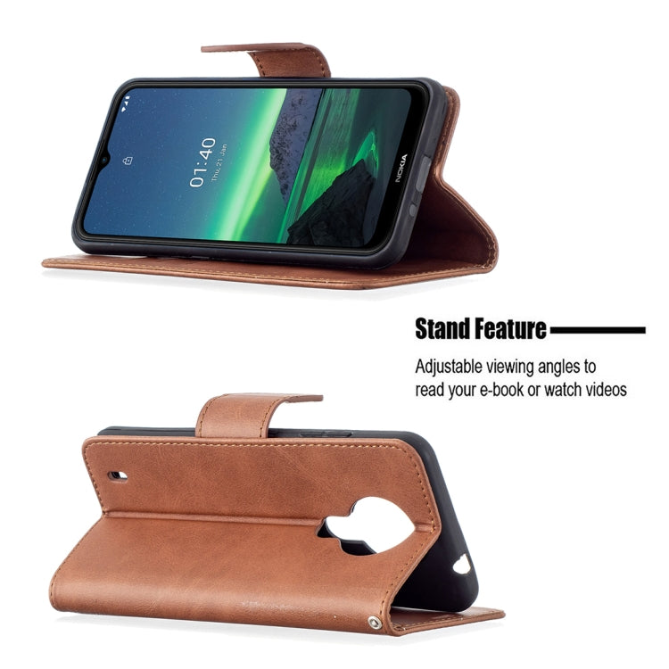 For Nokia 1.4 Retro Lambskin Texture Pure Color Horizontal Flip PU Leather Case with Holder & Card Slots & Wallet & Lanyard