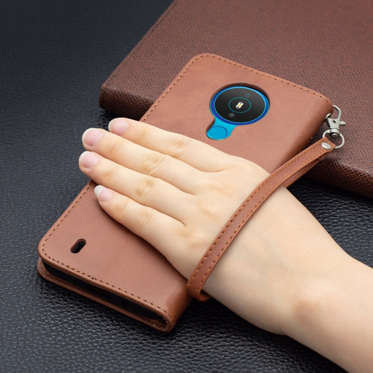 For Nokia 1.4 Retro Lambskin Texture Pure Color Horizontal Flip PU Leather Case with Holder & Card Slots & Wallet & Lanyard