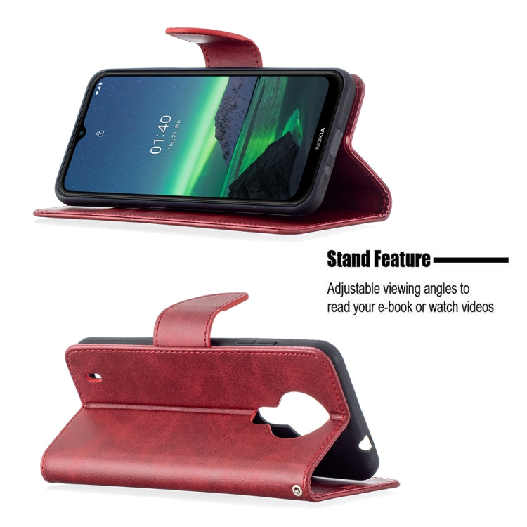 For Nokia 1.4 Retro Lambskin Texture Pure Color Horizontal Flip PU Leather Case with Holder & Card Slots & Wallet & Lanyard