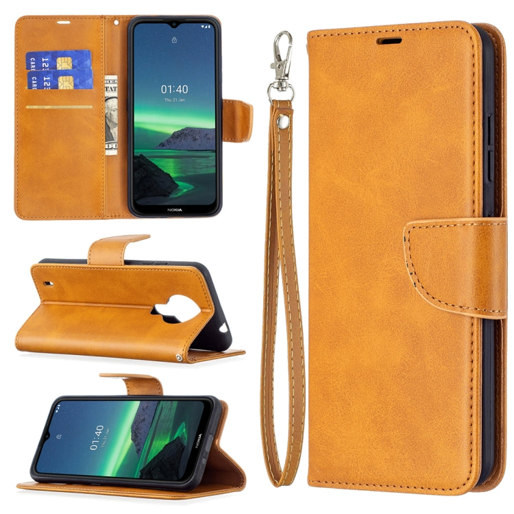 For Nokia 1.4 Retro Lambskin Texture Pure Color Horizontal Flip PU Leather Case with Holder & Card Slots & Wallet & Lanyard