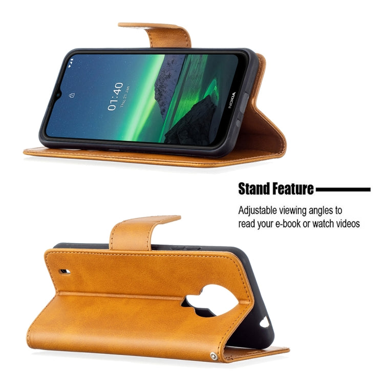 For Nokia 1.4 Retro Lambskin Texture Pure Color Horizontal Flip PU Leather Case with Holder & Card Slots & Wallet & Lanyard