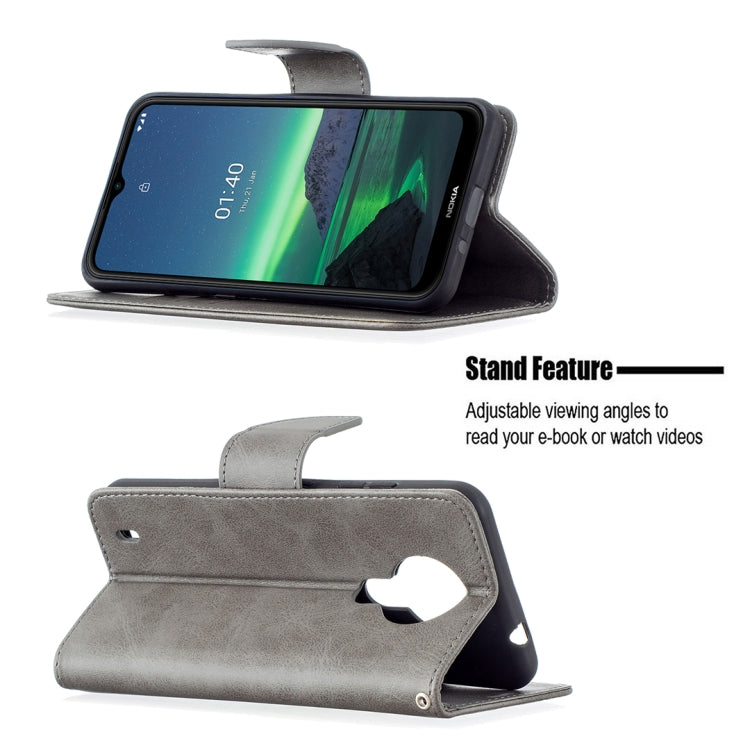 For Nokia 1.4 Retro Lambskin Texture Pure Color Horizontal Flip PU Leather Case with Holder & Card Slots & Wallet & Lanyard