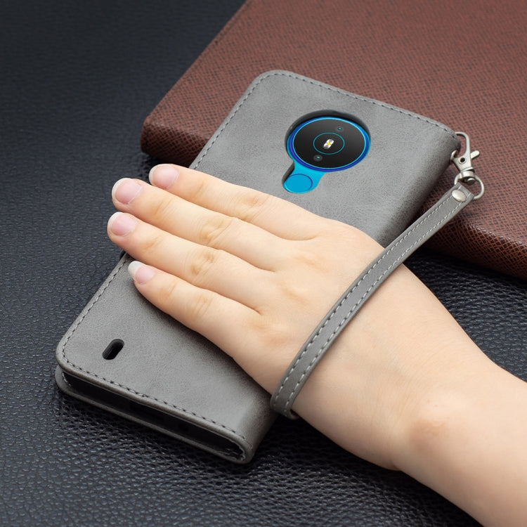 For Nokia 1.4 Retro Lambskin Texture Pure Color Horizontal Flip PU Leather Case with Holder & Card Slots & Wallet & Lanyard