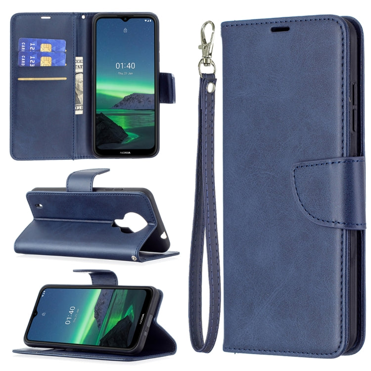 For Nokia 1.4 Retro Lambskin Texture Pure Color Horizontal Flip PU Leather Case with Holder & Card Slots & Wallet & Lanyard