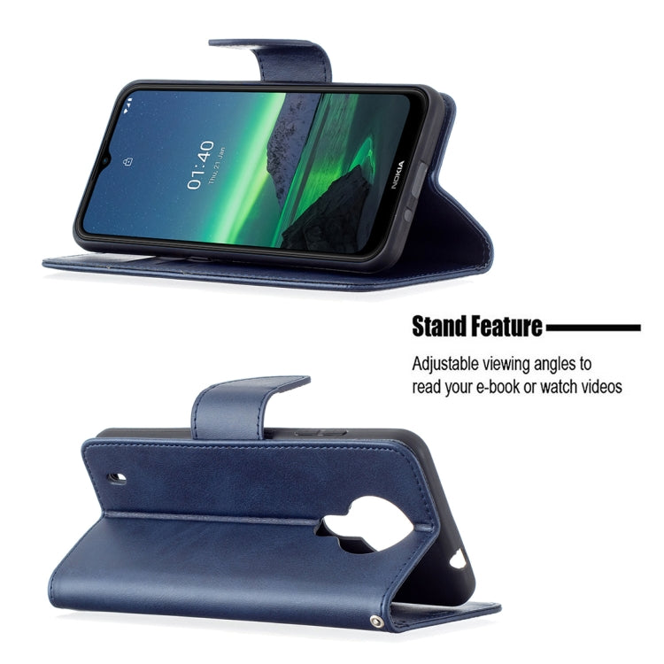 For Nokia 1.4 Retro Lambskin Texture Pure Color Horizontal Flip PU Leather Case with Holder & Card Slots & Wallet & Lanyard