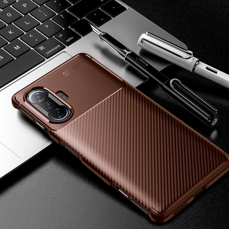 For Xiaomi Redmi K40 Gaming Edition 5G Carbon Fiber Texture Shockproof TPU Case