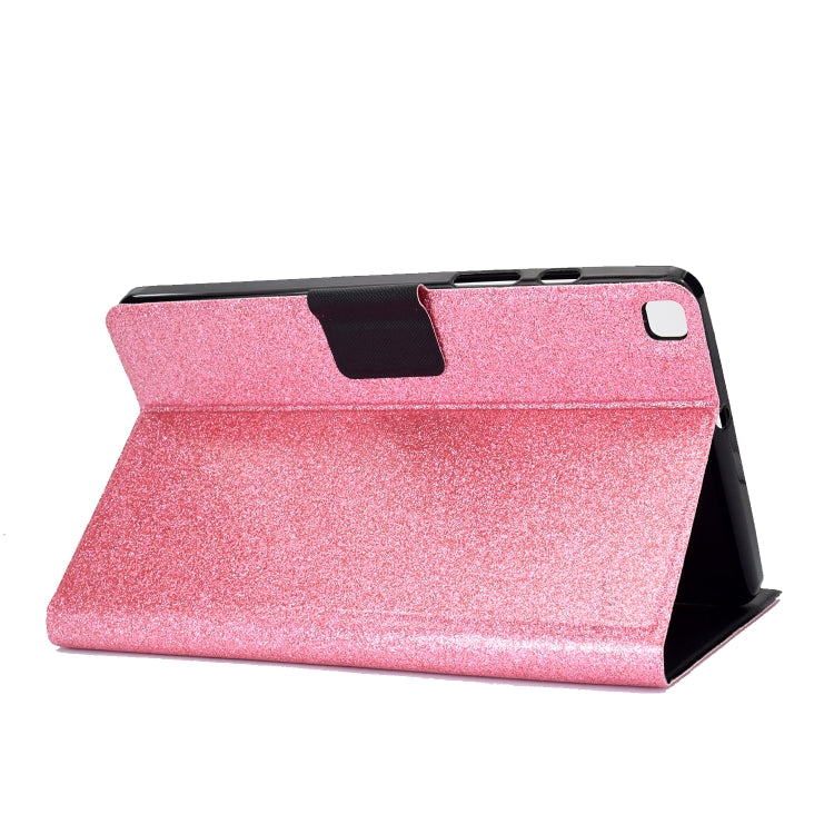 For Samsung Galaxy Tab A7 Lite T220 Glitter Horizontal Flip Leather Case with Holder & Card Slots