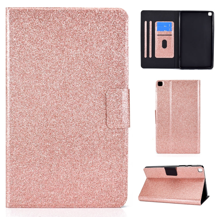 For Samsung Galaxy Tab A7 Lite T220 Glitter Horizontal Flip Leather Case with Holder & Card Slots