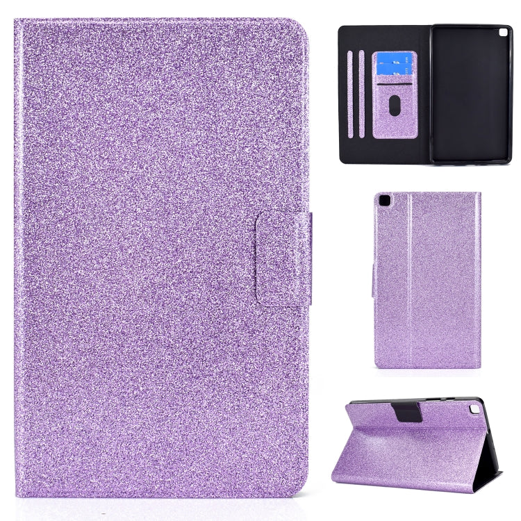 For Samsung Galaxy Tab A7 Lite T220 Glitter Horizontal Flip Leather Case with Holder & Card Slots
