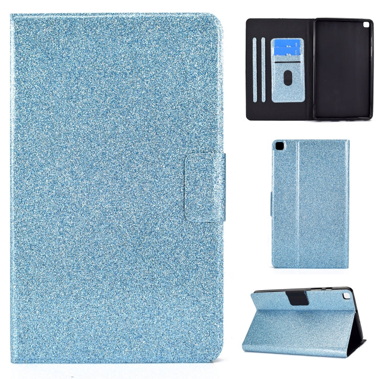 For Samsung Galaxy Tab A7 Lite T220 Glitter Horizontal Flip Leather Case with Holder & Card Slots