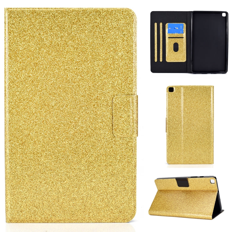 For Samsung Galaxy Tab A7 Lite T220 Glitter Horizontal Flip Leather Case with Holder & Card Slots