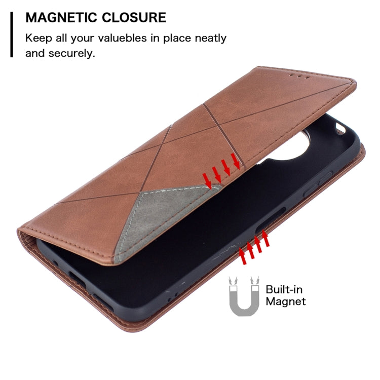 For Nokia G20 / G10 Rhombus Texture Horizontal Flip Magnetic Leather Case with Holder & Card Slots & Wallet