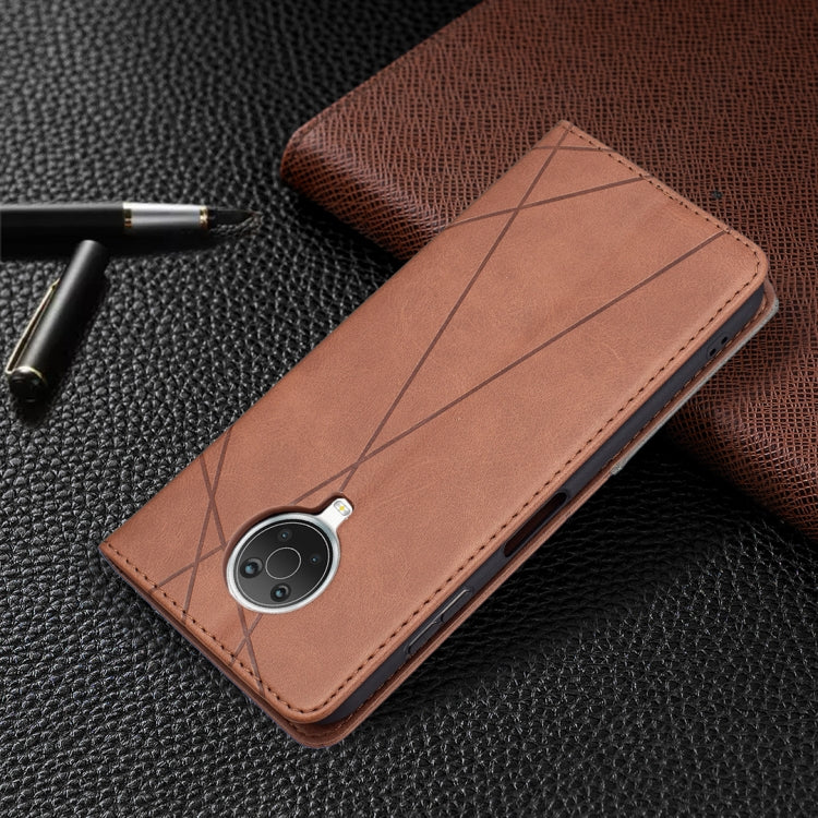 For Nokia G20 / G10 Rhombus Texture Horizontal Flip Magnetic Leather Case with Holder & Card Slots & Wallet