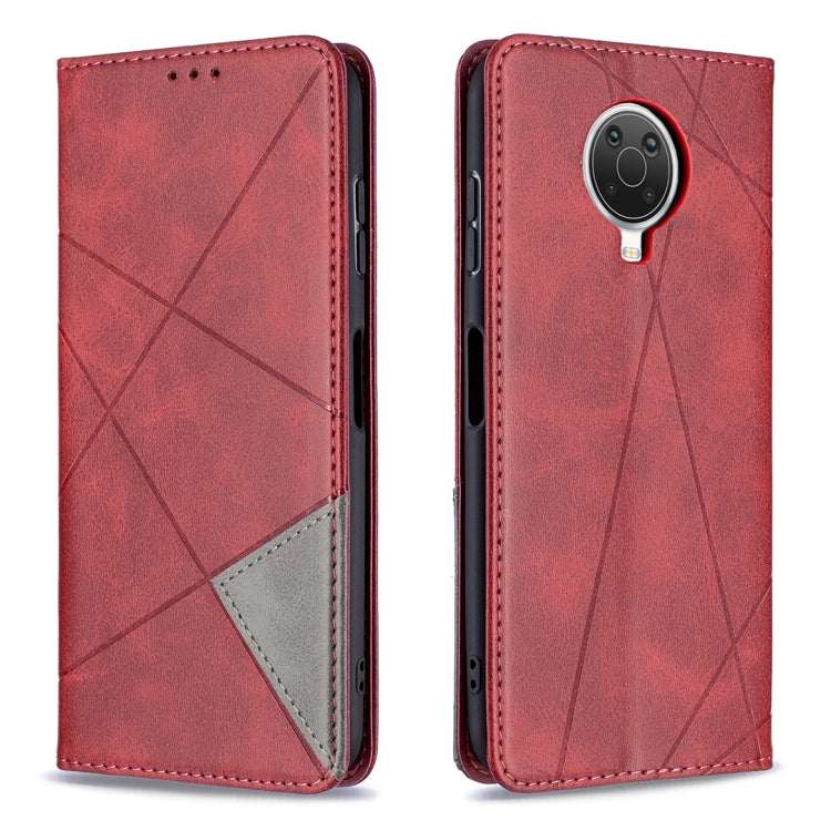 For Nokia G20 / G10 Rhombus Texture Horizontal Flip Magnetic Leather Case with Holder & Card Slots & Wallet