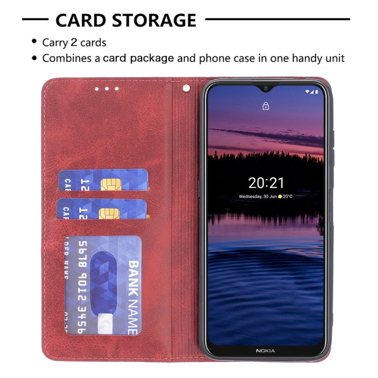 For Nokia G20 / G10 Rhombus Texture Horizontal Flip Magnetic Leather Case with Holder & Card Slots & Wallet